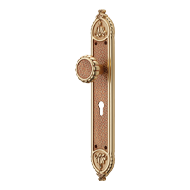 AISHA Single Fixed Door Knob on plate -